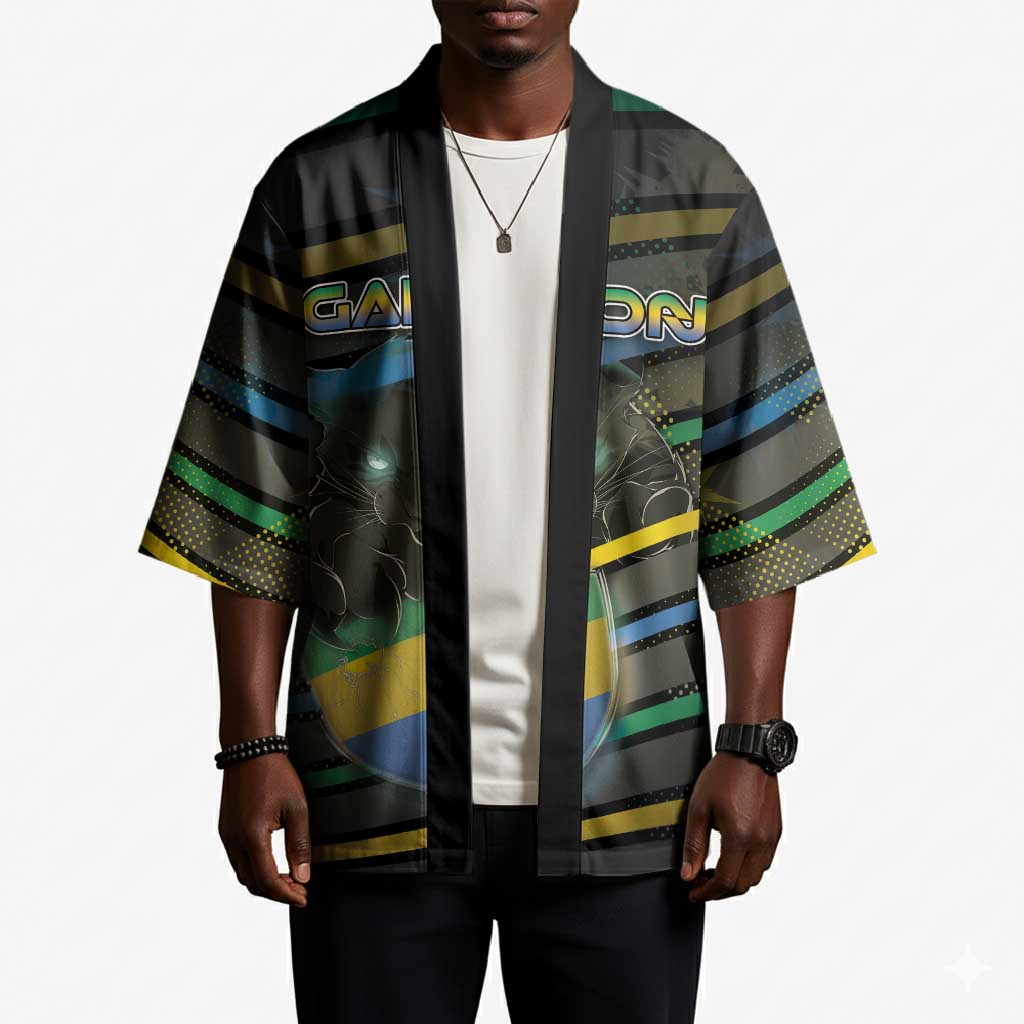 Personalized Gabon Kimono Panther Strike Striped Style