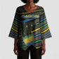 Personalized Gabon Kimono Sleeve Blouse Panther Strike Striped Style