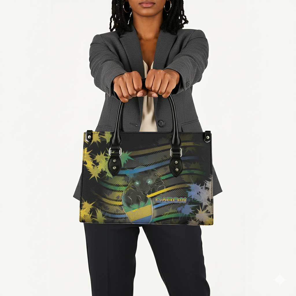 Gabon Leather Bag Panther Strike Striped Style