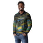 Personalized Gabon Long Sleeve Polo Shirt Panther Strike Striped Style