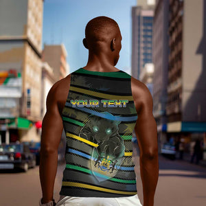 Personalized Gabon Men Tank Top Panther Strike Striped Style