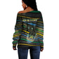 Personalized Gabon Off Shoulder Sweater Panther Strike Striped Style