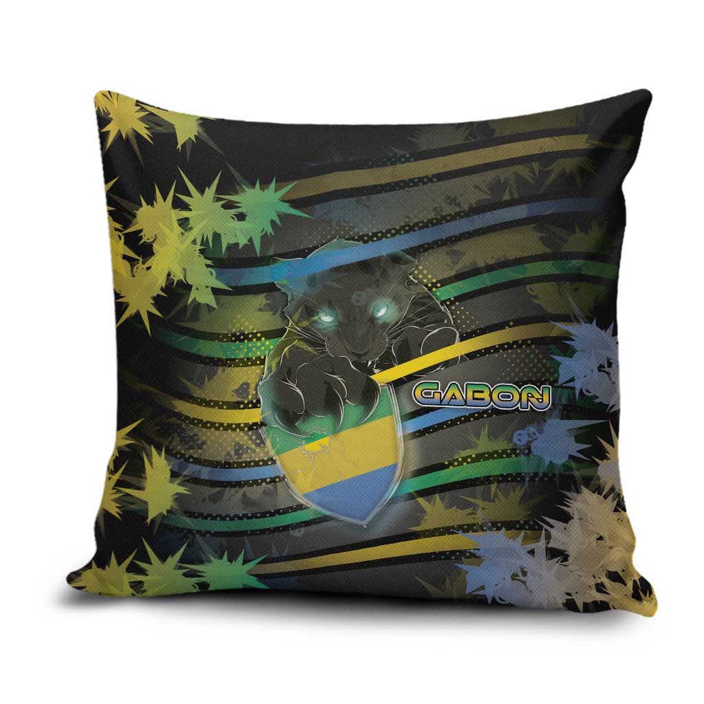 Gabon Pillow Cover Panther Strike Striped Style