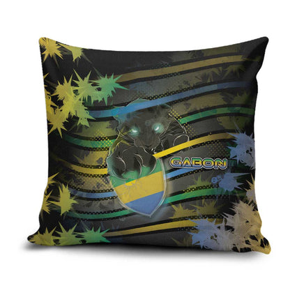 Gabon Pillow Cover Panther Strike Striped Style