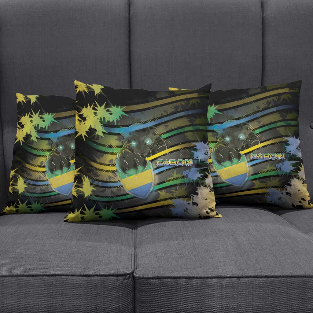 Gabon Pillow Cover Panther Strike Striped Style