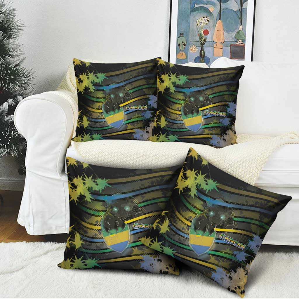 Gabon Pillow Cover Panther Strike Striped Style
