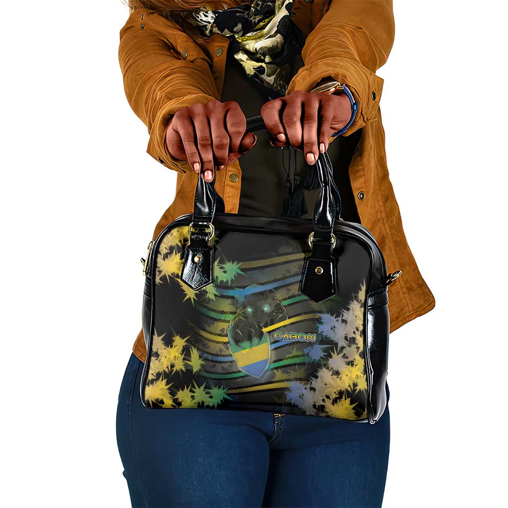 Gabon Shoulder Handbag Panther Strike Striped Style