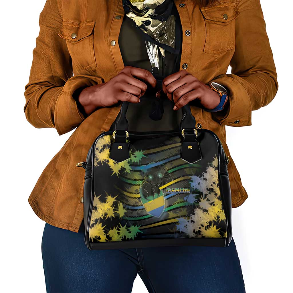 Gabon Shoulder Handbag Panther Strike Striped Style