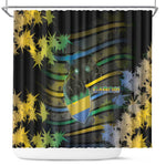 Gabon Shower Curtain Panther Strike Striped Style