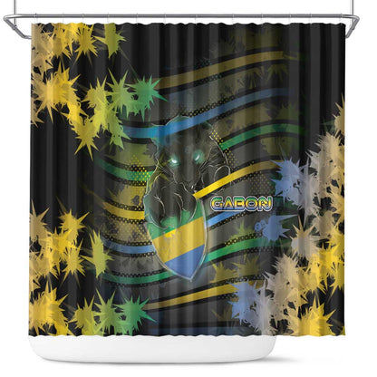 Gabon Shower Curtain Panther Strike Striped Style