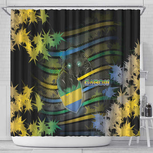 Gabon Shower Curtain Panther Strike Striped Style