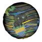 Gabon Spare Tire Cover Panther Strike Striped Style