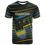 Personalized Gabon T shirt Panther Strike Striped Style