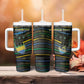 Personalized Gabon Tumbler With Handle Panther Strike Striped Style
