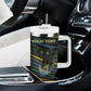 Personalized Gabon Tumbler With Handle Panther Strike Striped Style