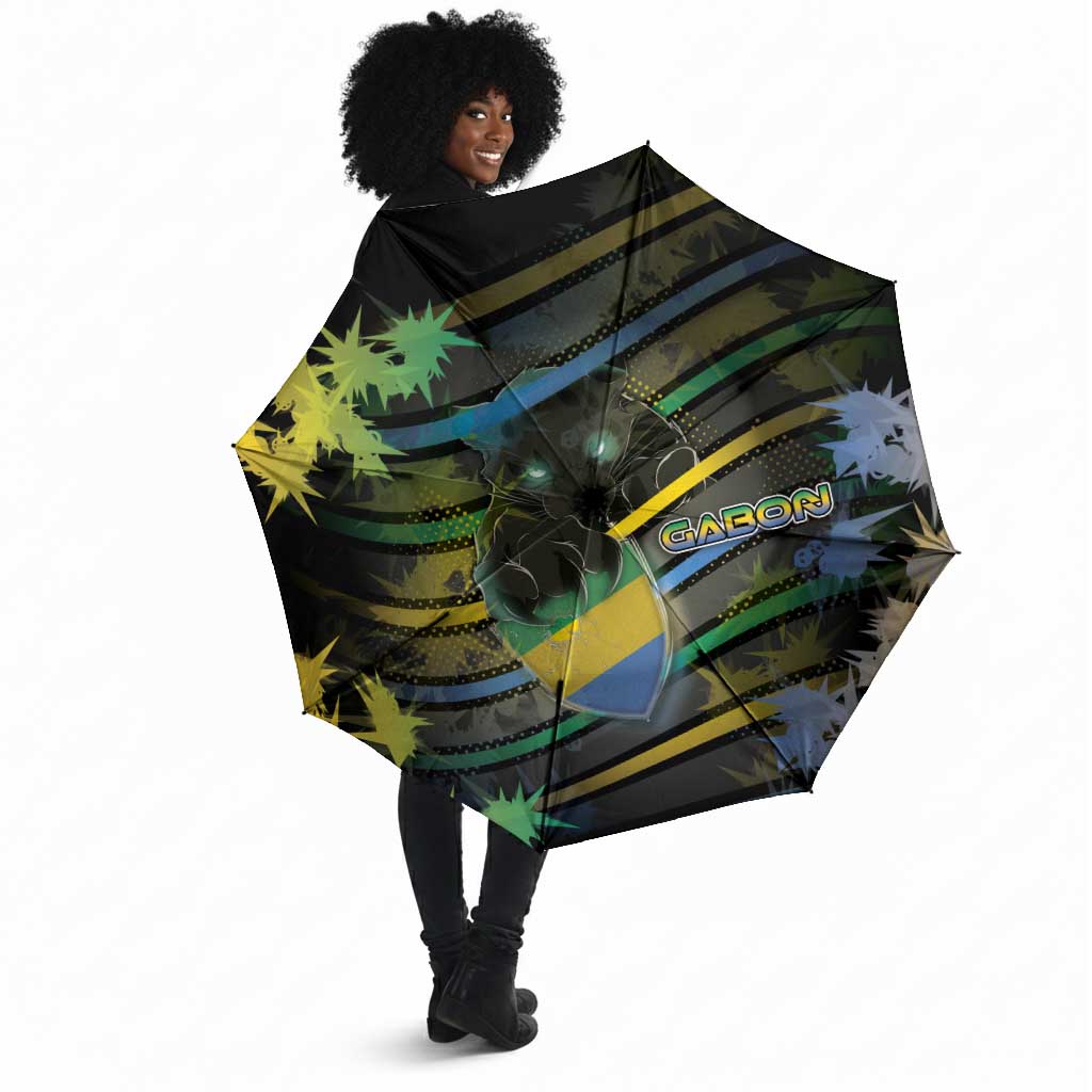 Gabon Umbrella Panther Strike Striped Style