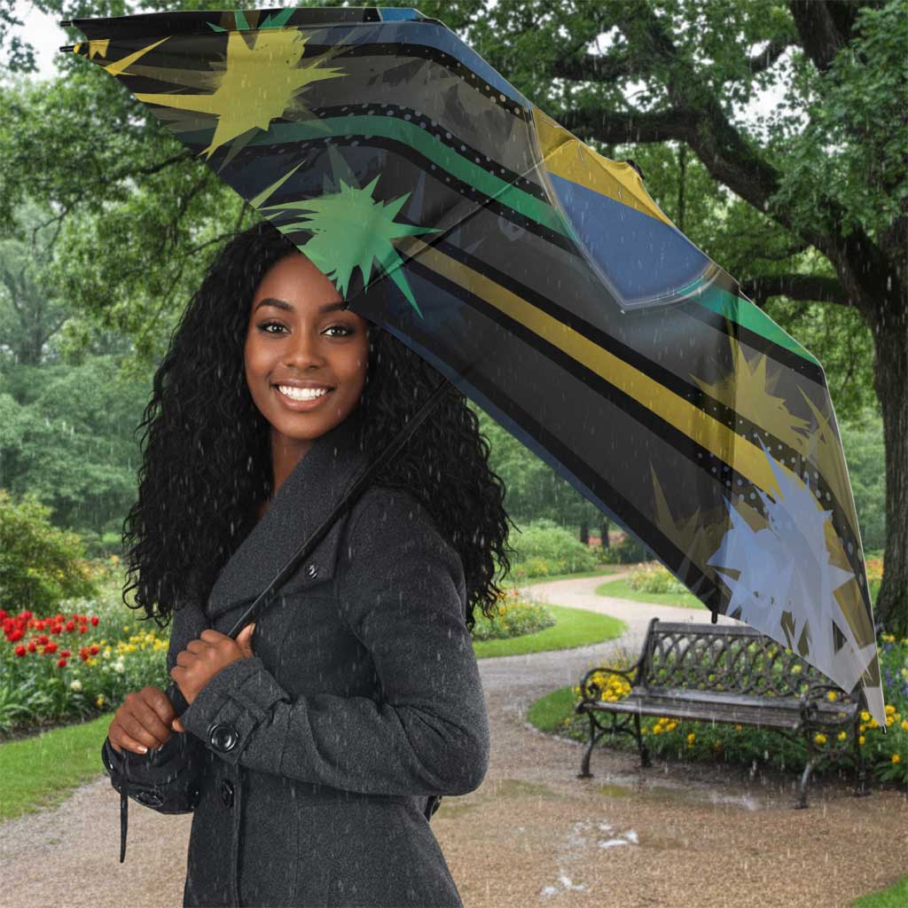 Gabon Umbrella Panther Strike Striped Style