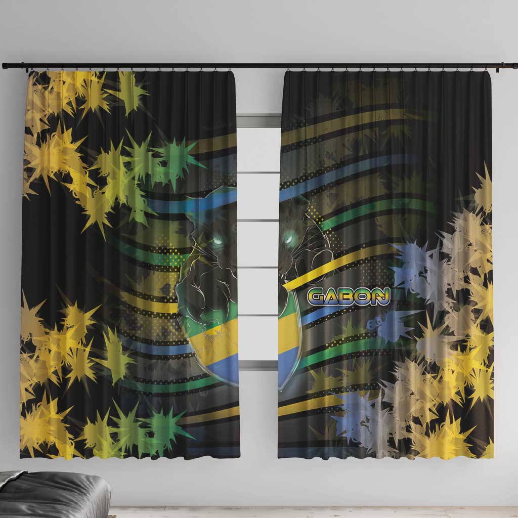 Gabon Window Curtain Panther Strike Striped Style