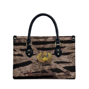 African Halloween Egypt Mummy Wrap Leather Bag Golden Winged Scarab Badge