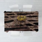 African Halloween Egypt Mummy Wrap Tablecloth Golden Winged Scarab Badge