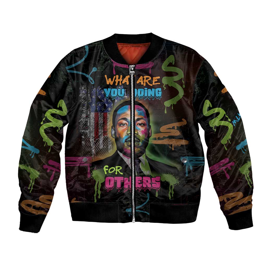 Martin Luther King Jr Day Bomber Jacket What Are You Doing For Others - African Pride
