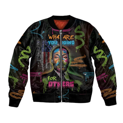 Martin Luther King Jr Day Bomber Jacket What Are You Doing For Others - African Pride