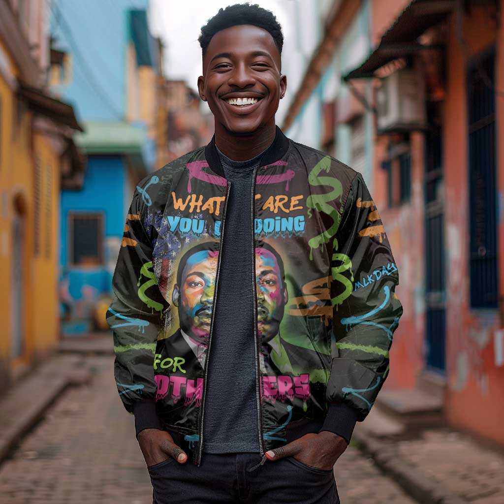 Martin Luther King Jr Day Bomber Jacket What Are You Doing For Others - African Pride