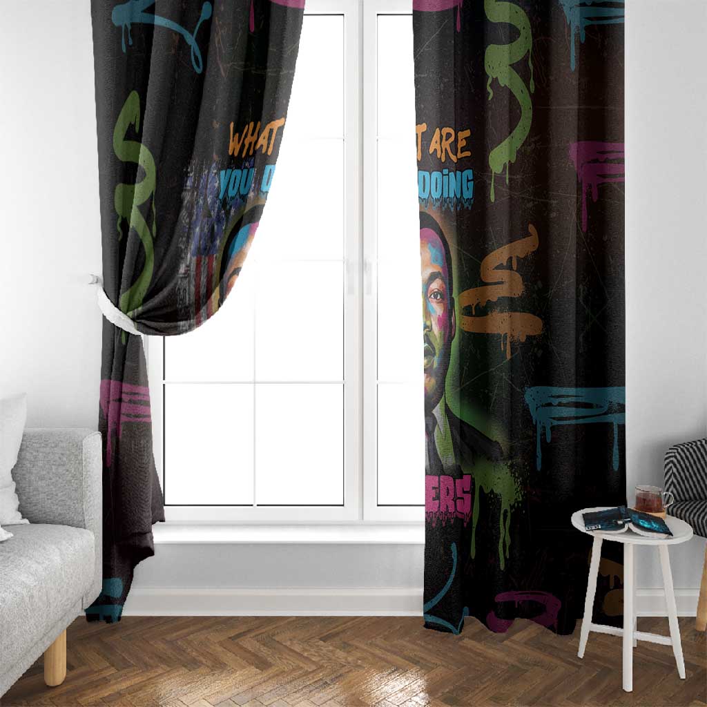 Martin Luther King Jr Day Window Curtain What Are You Doing For Others - African Pride