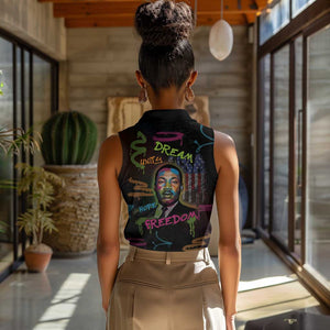 Martin Luther King Jr Day Women Sleeveless Polo Shirt What Are You Doing For Others - African Pride