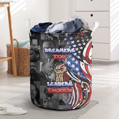 Martin Luther King Jr Day Laundry Basket Dreamers Today Leaders Tomorrow - African Pride