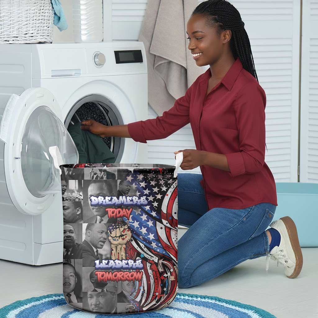 Martin Luther King Jr Day Laundry Basket Dreamers Today Leaders Tomorrow - African Pride