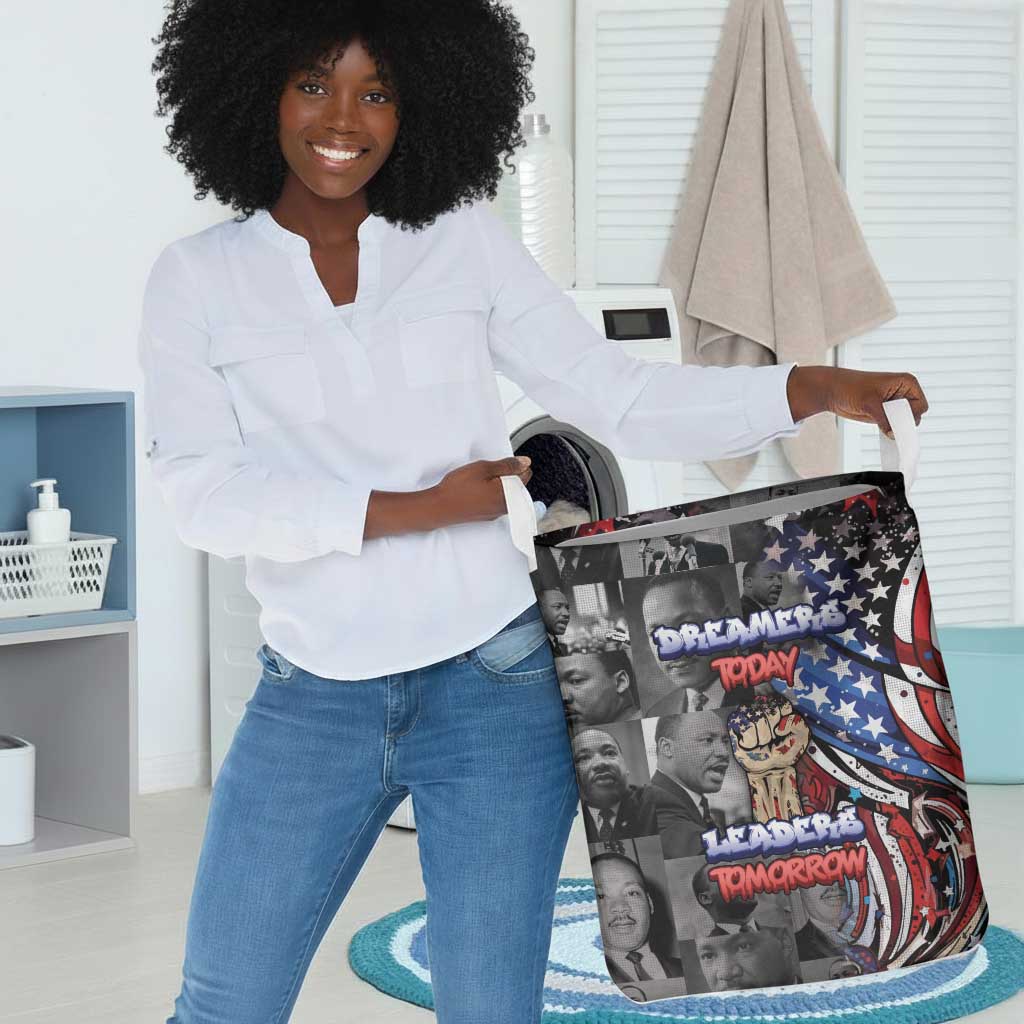 Martin Luther King Jr Day Laundry Basket Dreamers Today Leaders Tomorrow - African Pride
