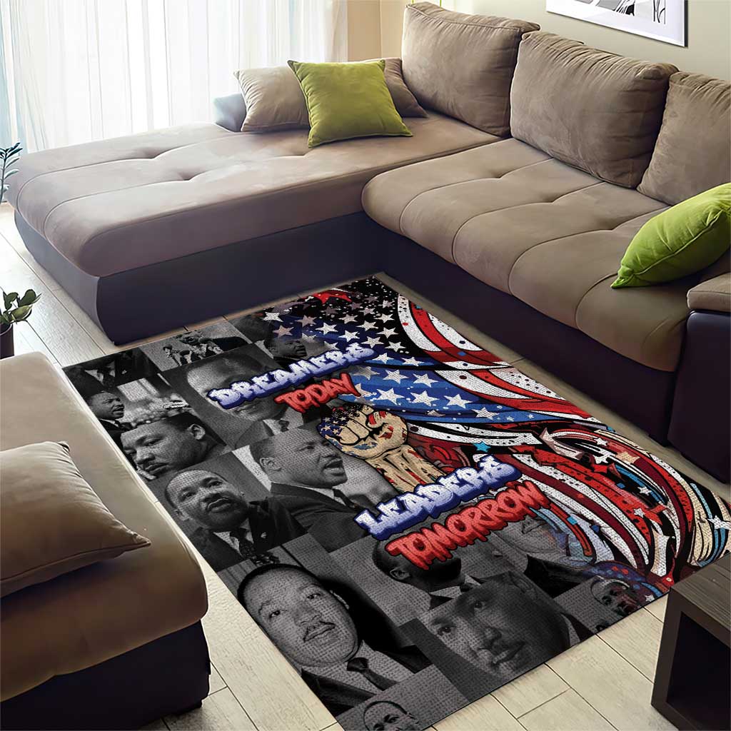 Martin Luther King Jr Day Area Rug Dreamers Today Leaders Tomorrow - African Pride