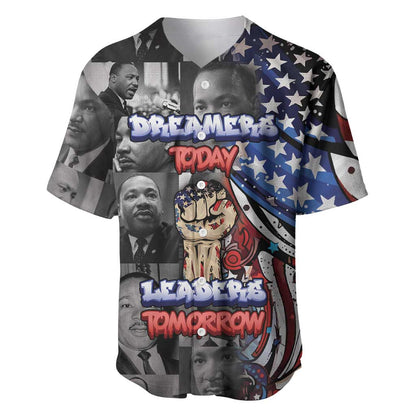 Martin Luther King Jr Day Baseball Jersey Dreamers Today Leaders Tomorrow DT05