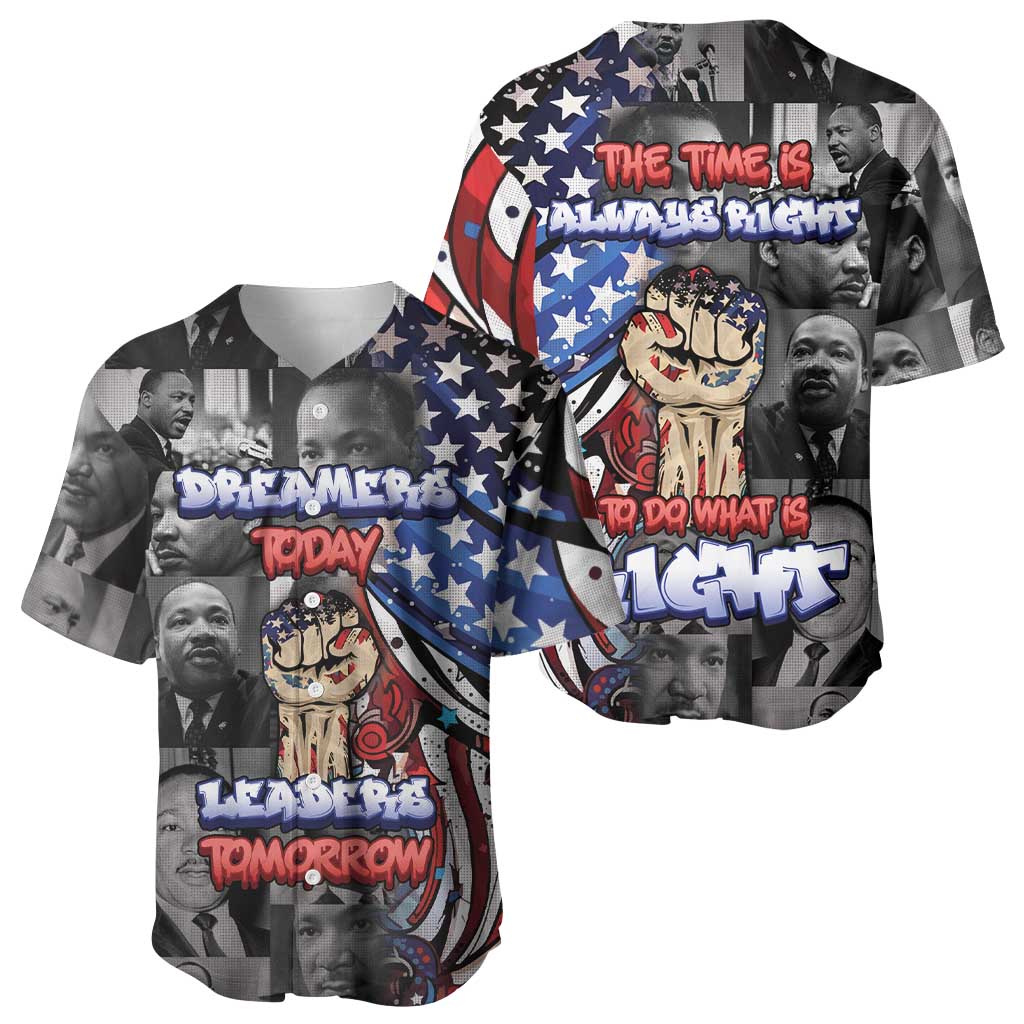 Martin Luther King Jr Day Baseball Jersey Dreamers Today Leaders Tomorrow DT05