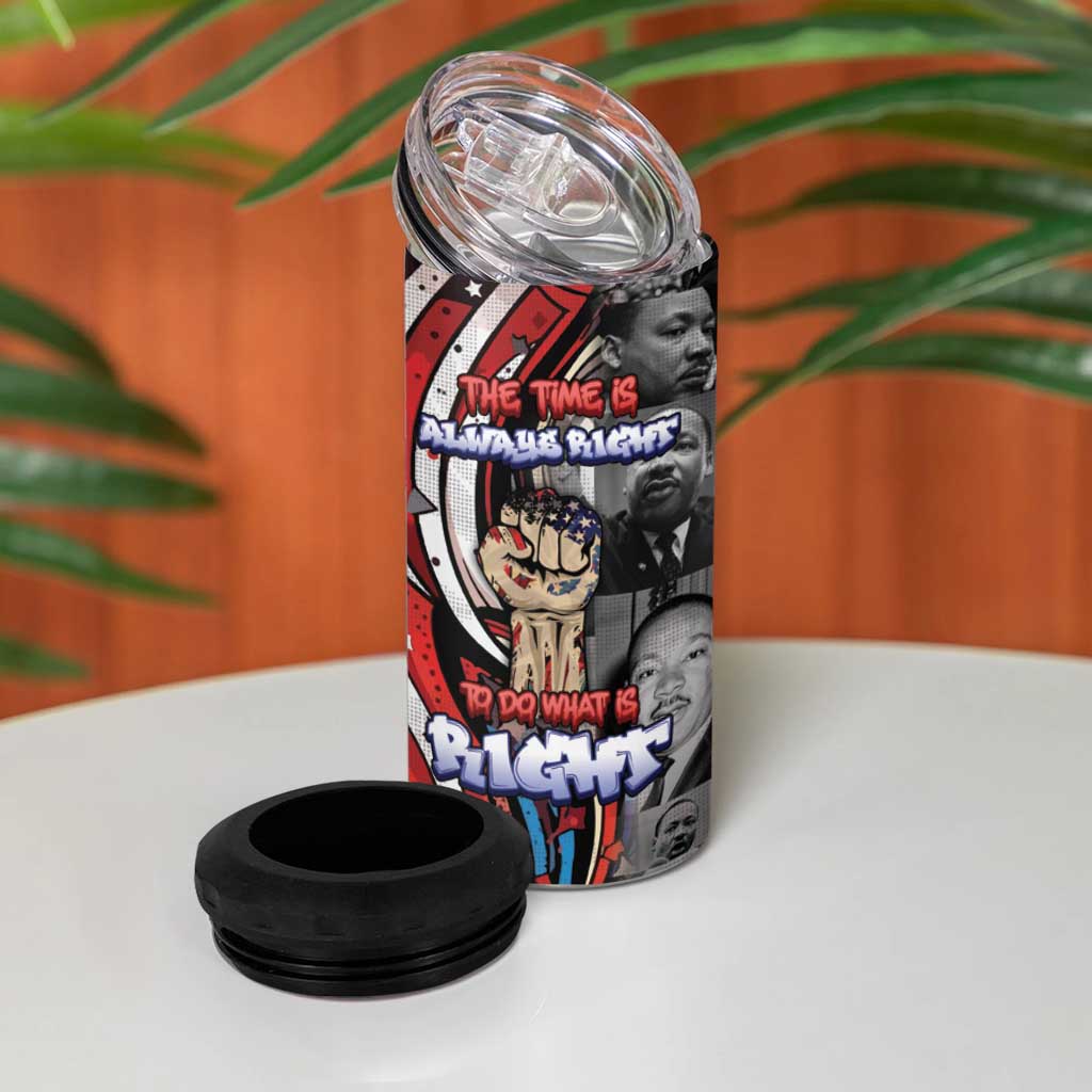 Martin Luther King Jr Day 4 in 1 Can Cooler Tumbler Dreamers Today Leaders Tomorrow - African Pride