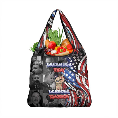 Martin Luther King Jr Day Grocery Bag Dreamers Today Leaders Tomorrow - African Pride