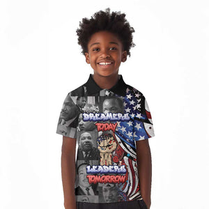 Martin Luther King Jr Day Kid Polo Shirt Dreamers Today Leaders Tomorrow DT05