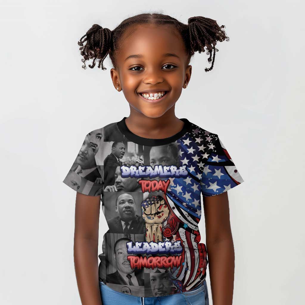 Martin Luther King Jr Day Kid T shirt Dreamers Today Leaders Tomorrow DT05