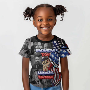 Martin Luther King Jr Day Kid T shirt Dreamers Today Leaders Tomorrow DT05
