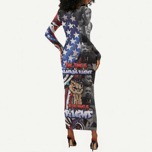 Martin Luther King Jr Day Long Sleeve Bodycon Dress Dreamers Today Leaders Tomorrow - African Pride