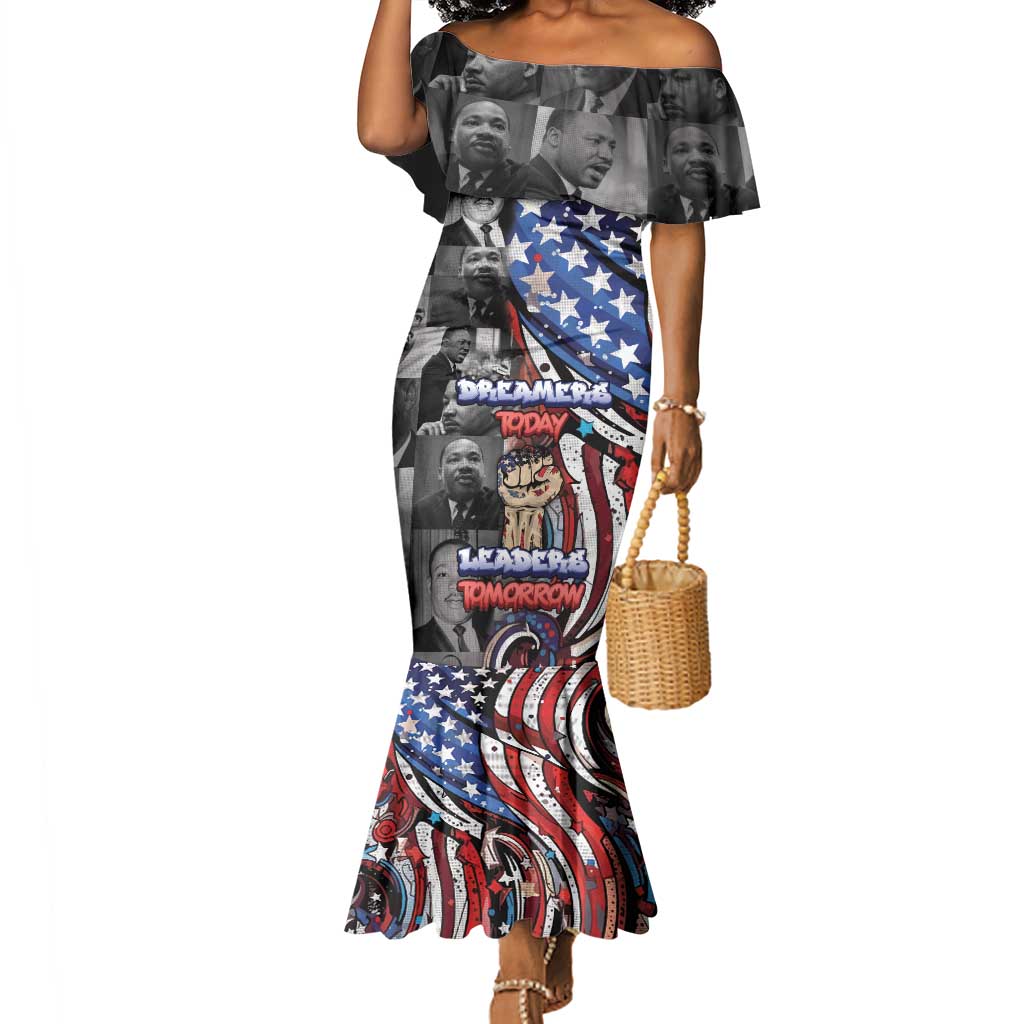 Martin Luther King Jr Day Mermaid Dress Dreamers Today Leaders Tomorrow DT05