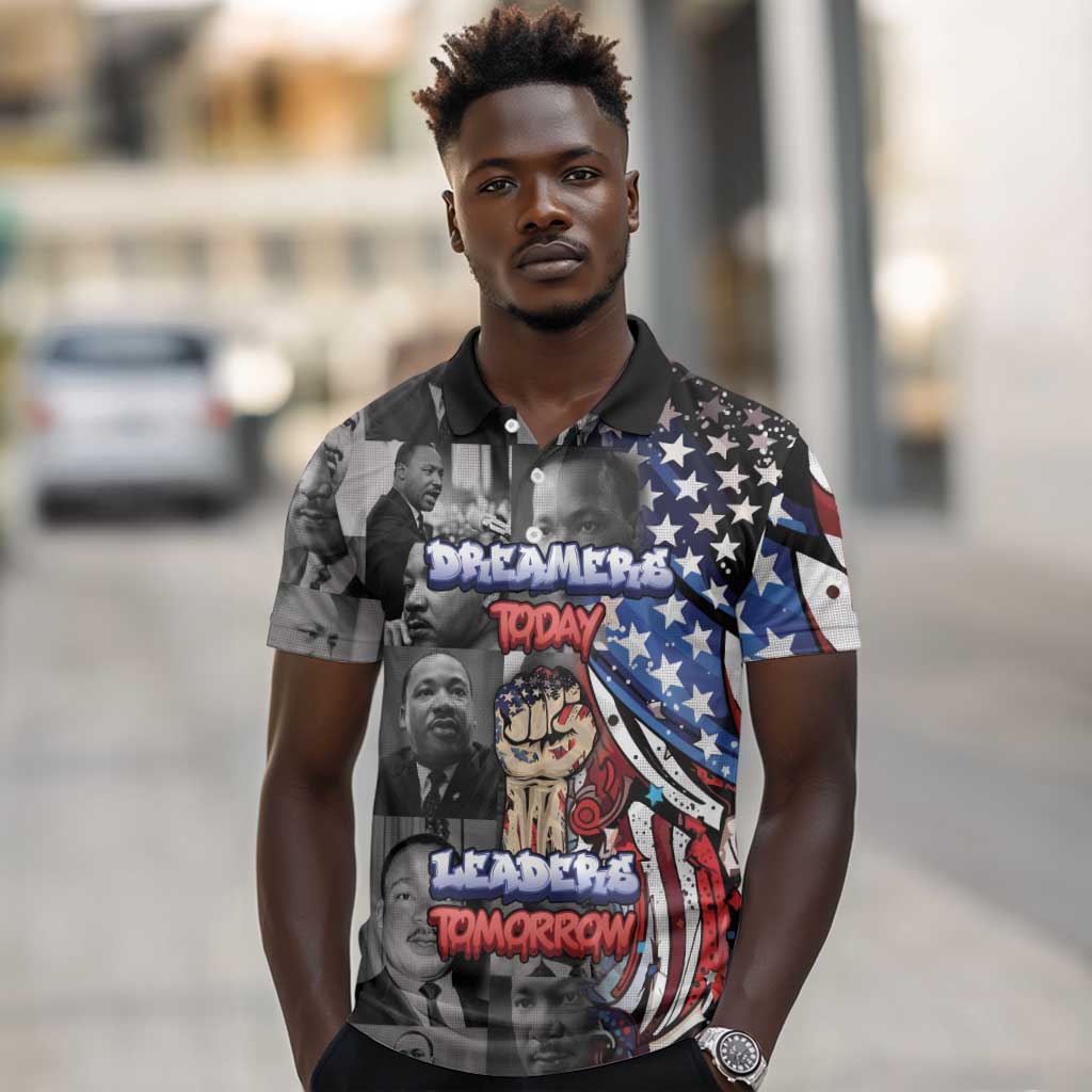 Martin Luther King Jr Day Polo Shirt Dreamers Today Leaders Tomorrow DT05