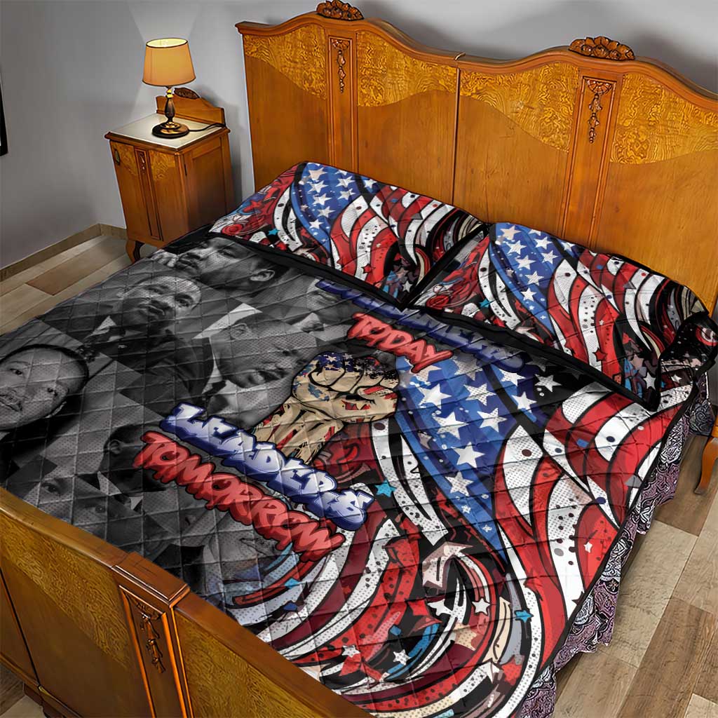 Martin Luther King Jr Day Quilt Bed Set Dreamers Today Leaders Tomorrow - African Pride