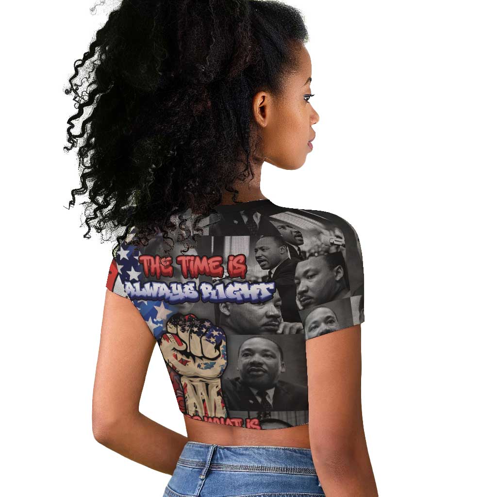 Martin Luther King Jr Day Raglan Cropped T shirt Dreamers Today Leaders Tomorrow DT05