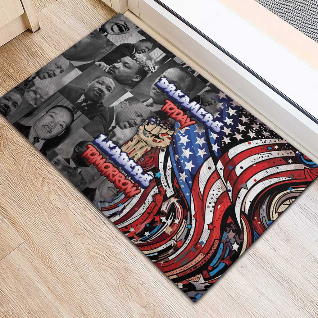 Martin Luther King Jr Day Rubber Doormat Dreamers Today Leaders Tomorrow - African Pride