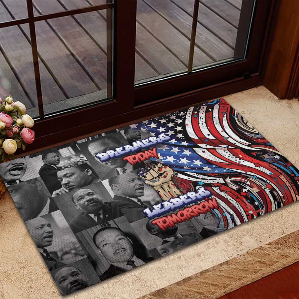 Martin Luther King Jr Day Rubber Doormat Dreamers Today Leaders Tomorrow - African Pride