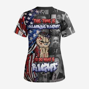 Martin Luther King Jr Day Scrub Top Dreamers Today Leaders Tomorrow - African Pride