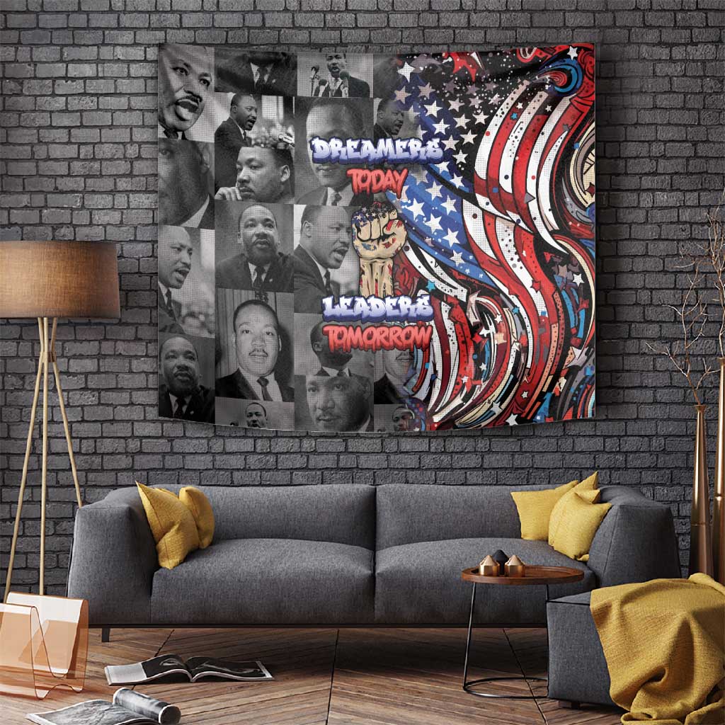 Martin Luther King Jr Day Tapestry Dreamers Today Leaders Tomorrow - African Pride