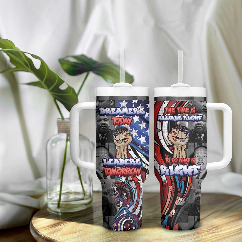 Martin Luther King Jr Day Tumbler With Handle Dreamers Today Leaders Tomorrow - African Pride